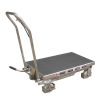 stainless steel scissor lift table - lowered