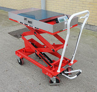 mobile scissor table with scale