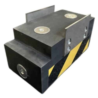 fork-mounted-magnetic-pallet-stop-absorber